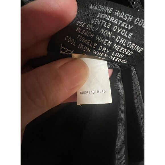 Braetan Women Zip Knee Length Trench Coat Black Large Career Office Minimalist - Picture 7 of 8